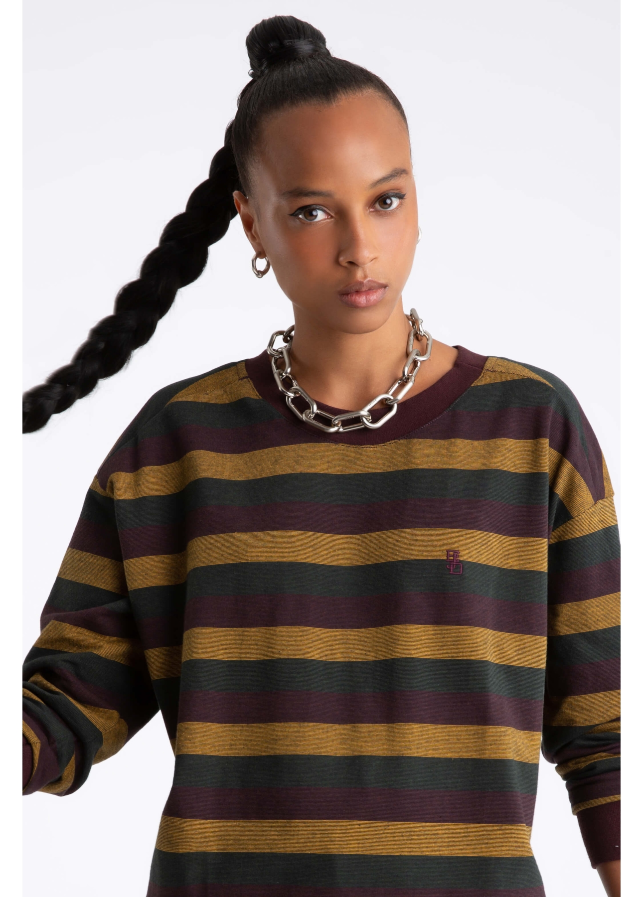 Moletom Fleece Striped Game Club Dark Wine