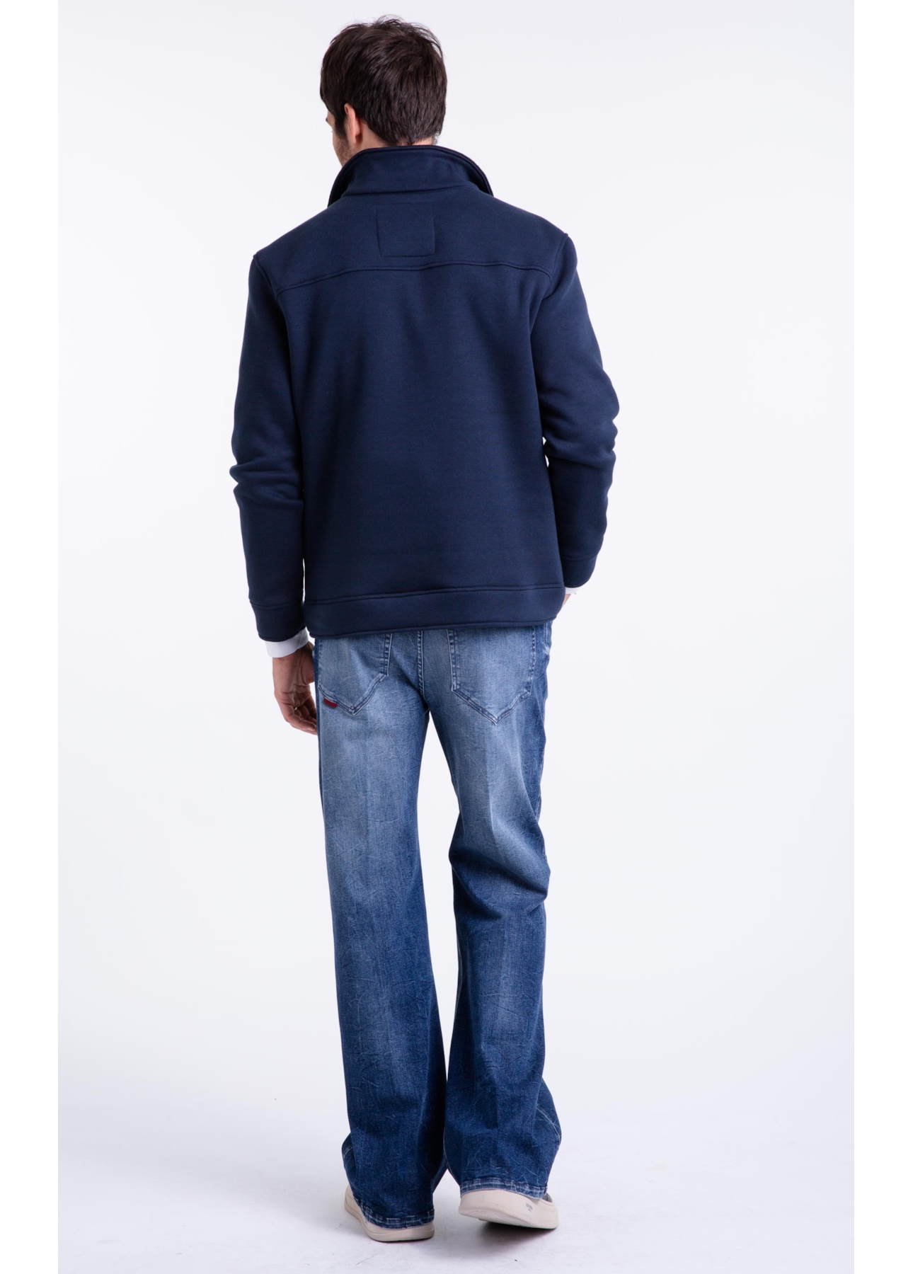 Moletom High Neck Collar Dark Navy