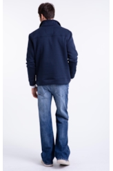 Moletom High Neck Collar Dark Navy