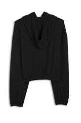 Moletom Jersey Blend Cropped Preto