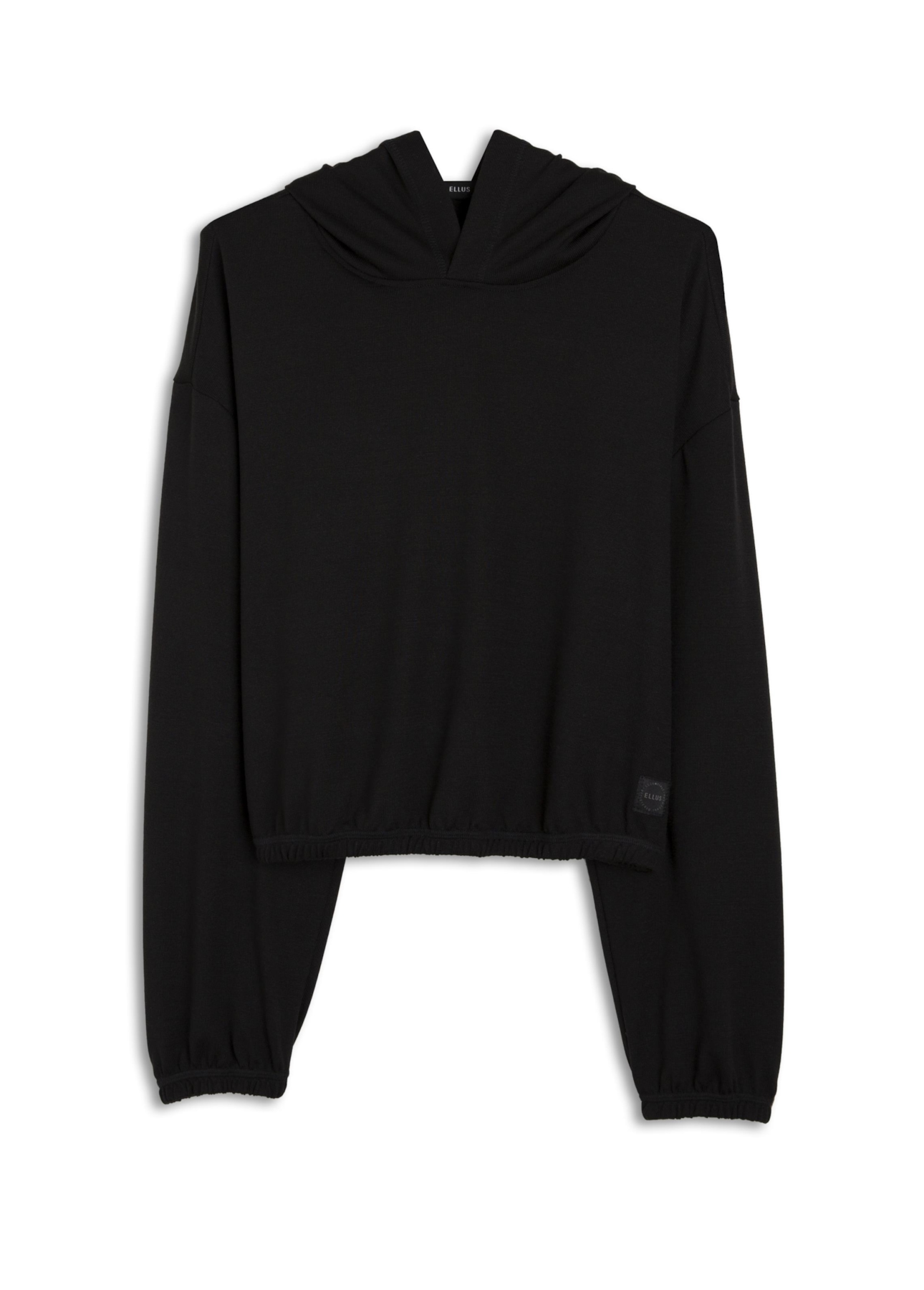 Moletom Jersey Blend Cropped Preto