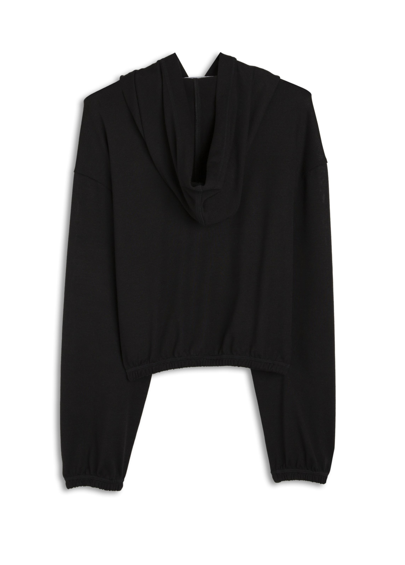 Moletom Jersey Blend Cropped Preto