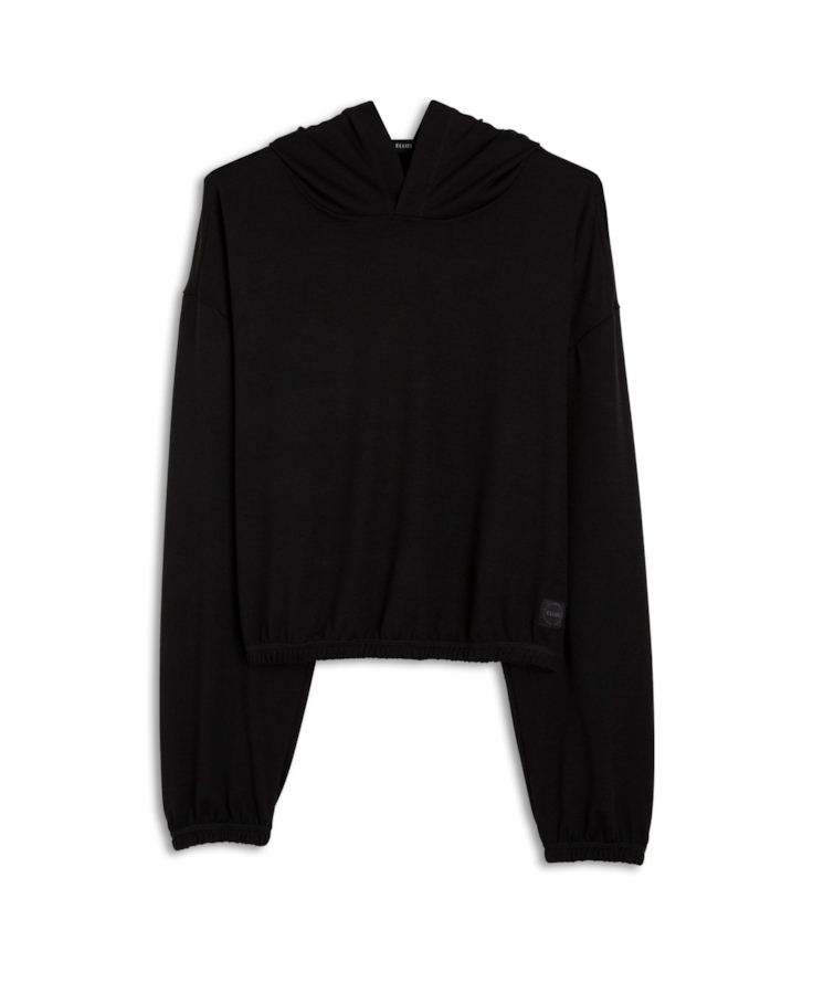 Moletom Jersey Blend Cropped Preto