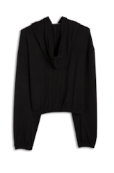Moletom Jersey Blend Cropped Preto