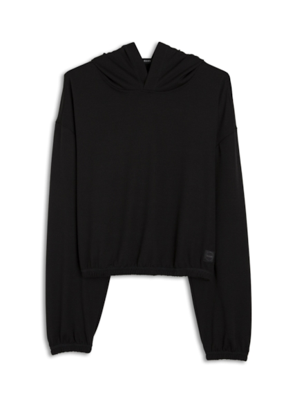 Moletom Jersey Blend Cropped Preto