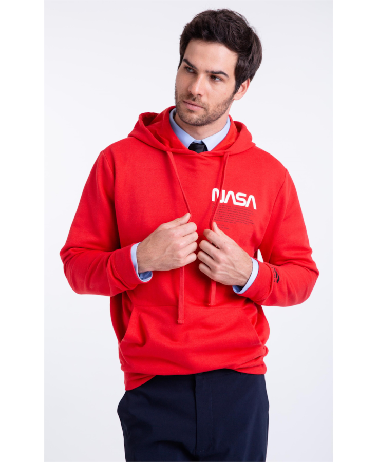 Moletom Nasa Worm Vermelho
