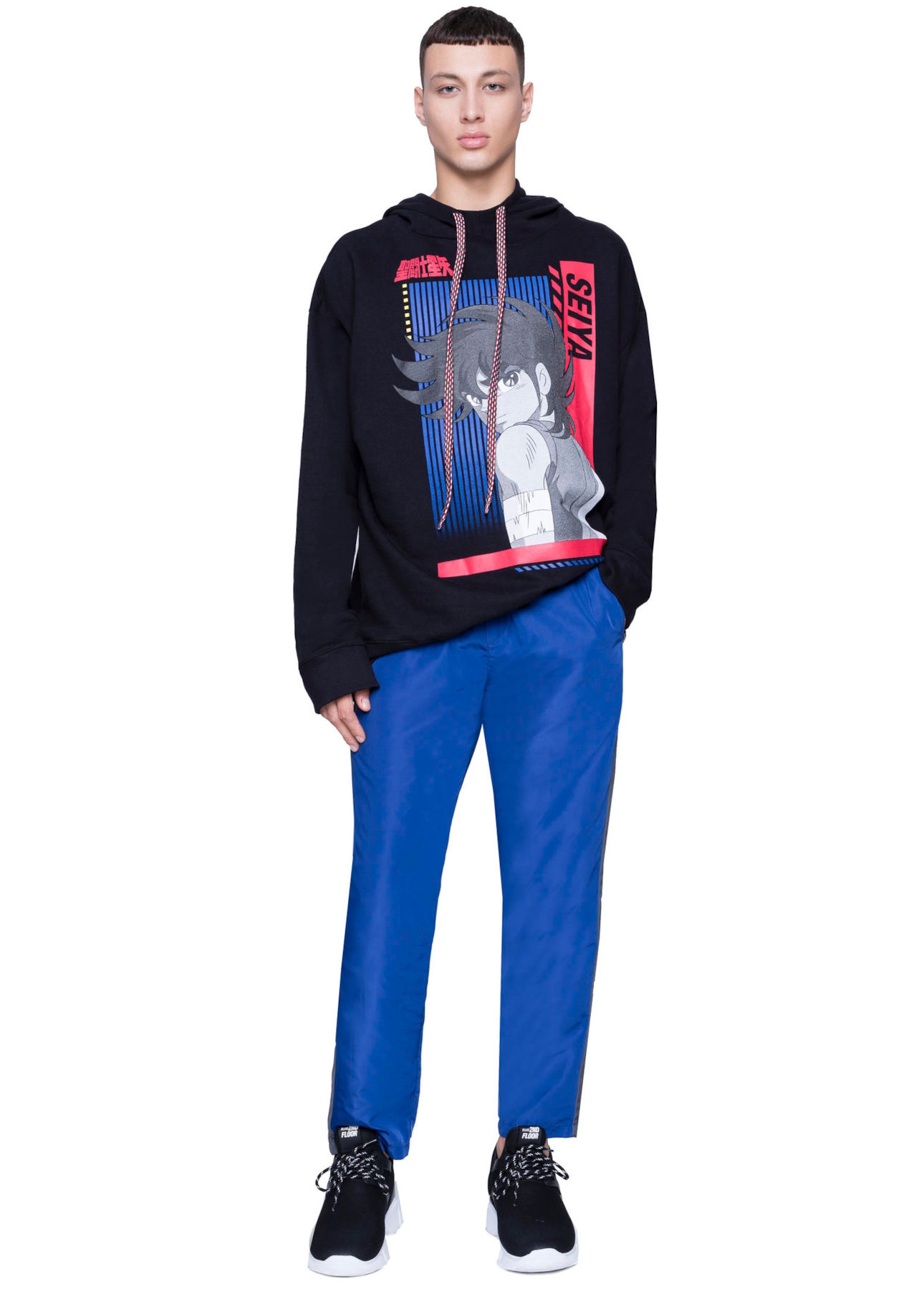 Moletom Oversized Seiya Head Capuz Ml Preto