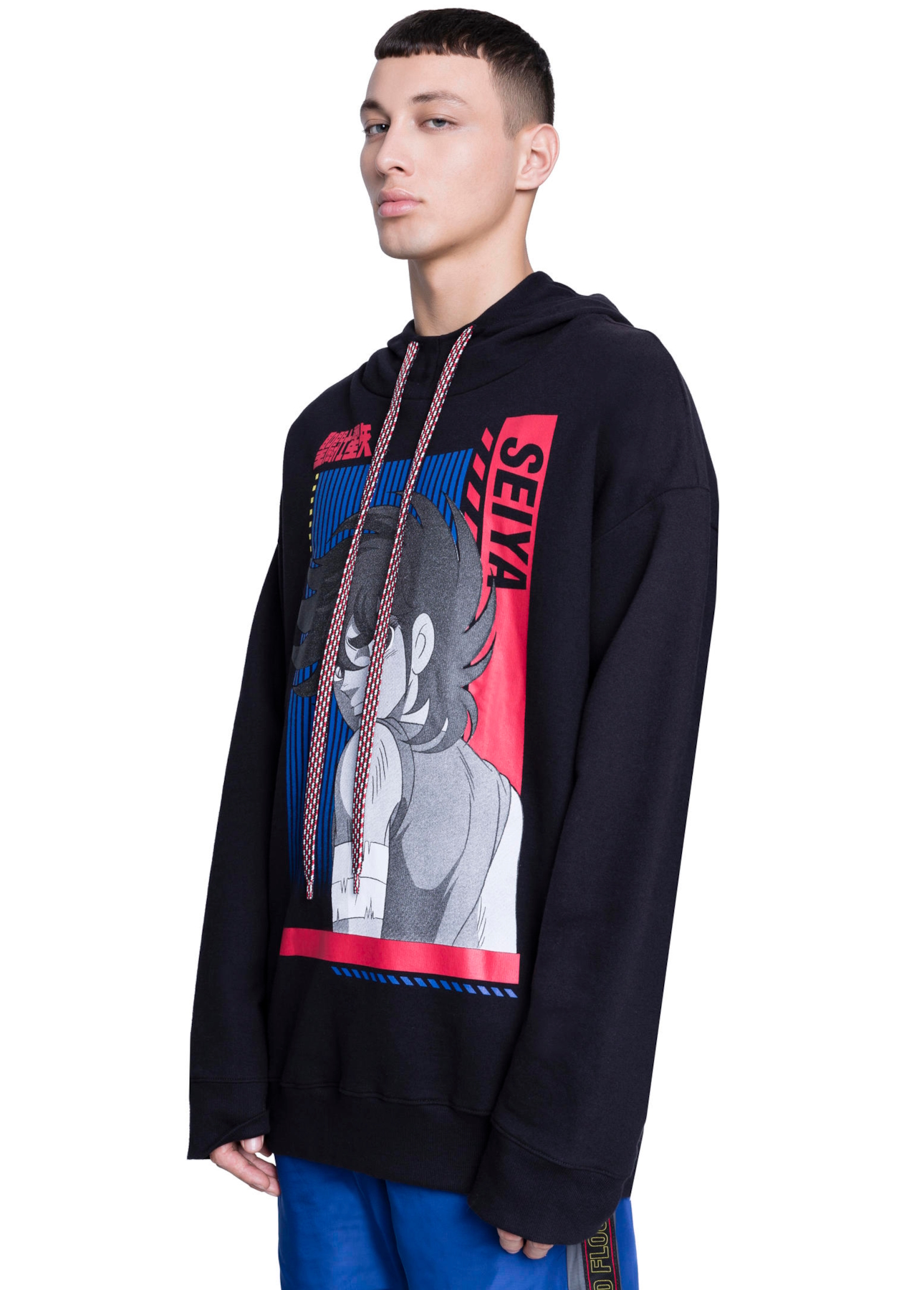 Moletom Oversized Seiya Head Capuz Ml Preto