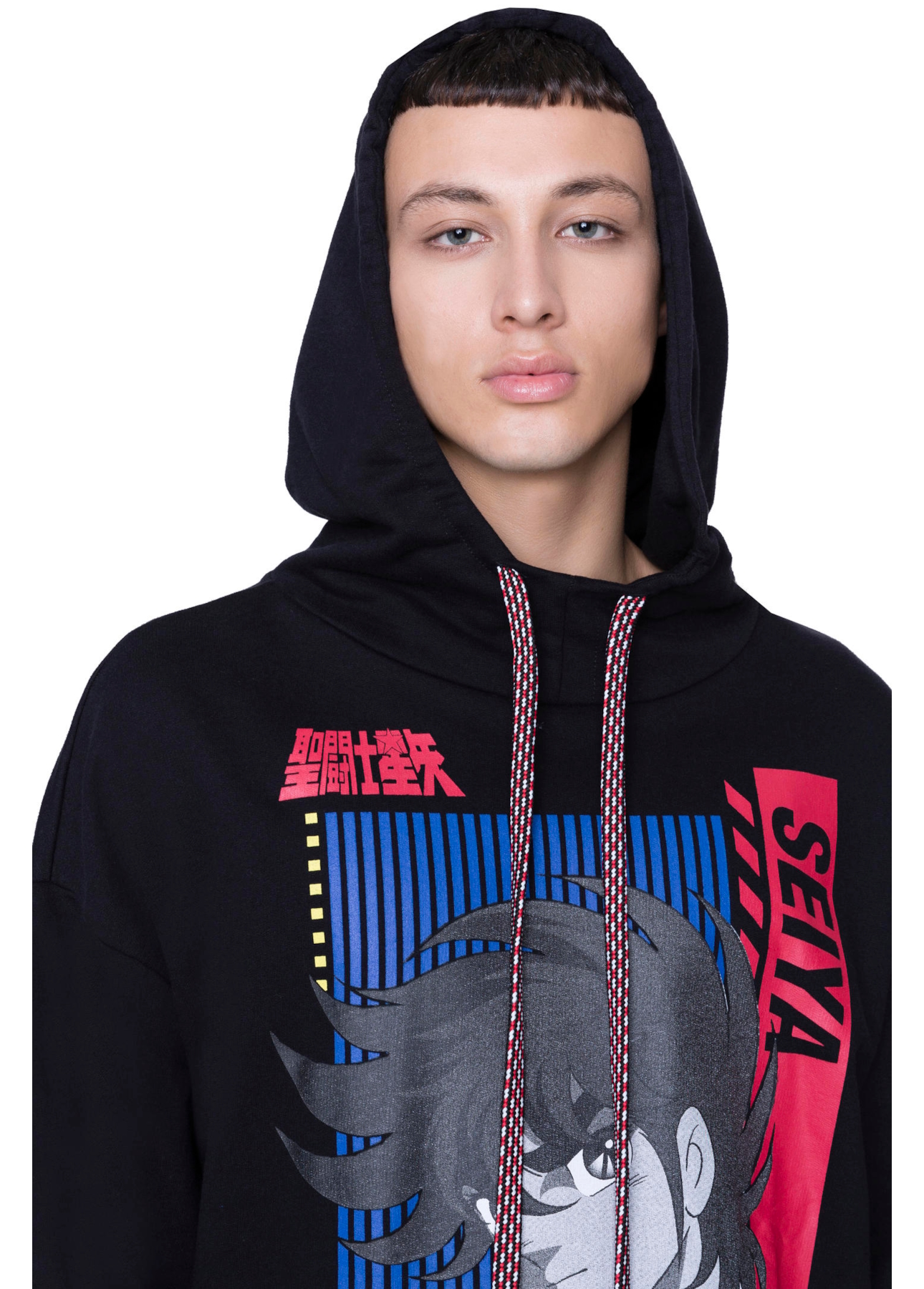 Moletom Oversized Seiya Head Capuz Ml Preto