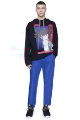 Moletom Oversized Seiya Head Capuz Ml Preto