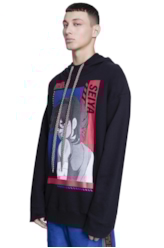 Moletom Oversized Seiya Head Capuz Ml Preto
