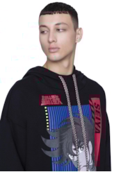 Moletom Oversized Seiya Head Capuz Ml Preto