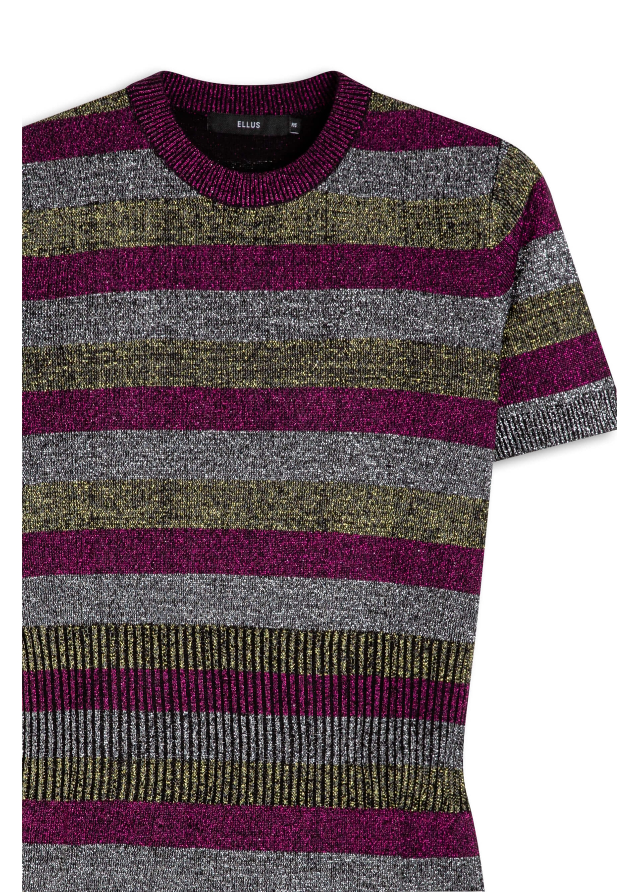 Moletom Stripe Bright Lurex Gelo