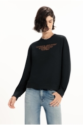 Moletom Velvet Ellus Easa Snake Preto