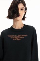 Moletom Velvet Ellus Easa Snake Preto