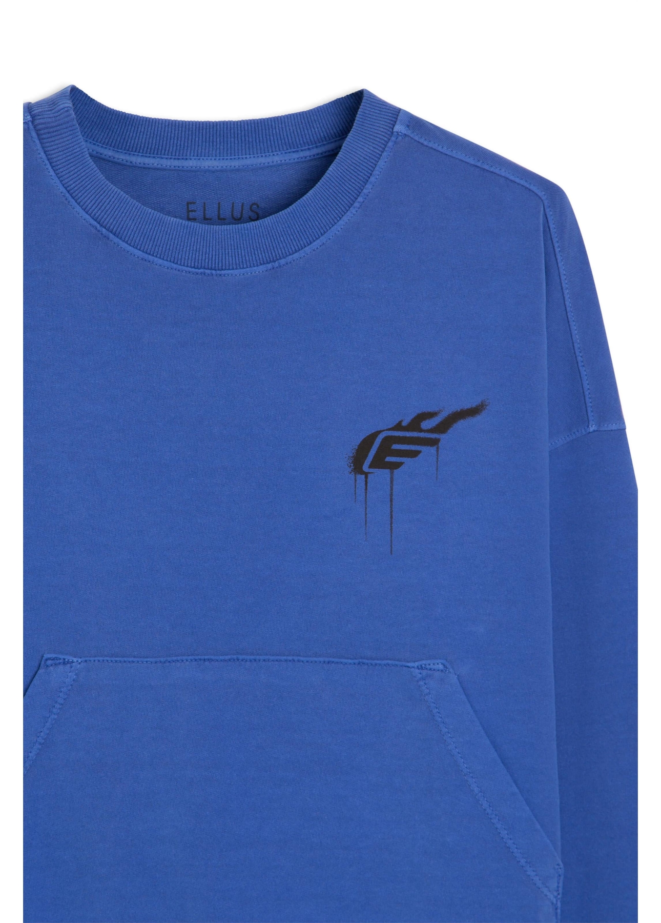 Moletom Washed Easa Fire Azul Bic