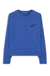 Moletom Washed Easa Fire Azul Bic
