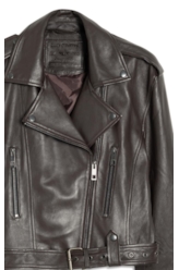 Natural Leather Perfecto Dark Brown