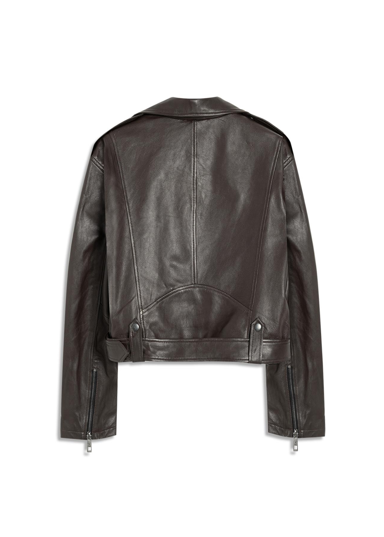 Natural Leather Perfecto Dark Brown