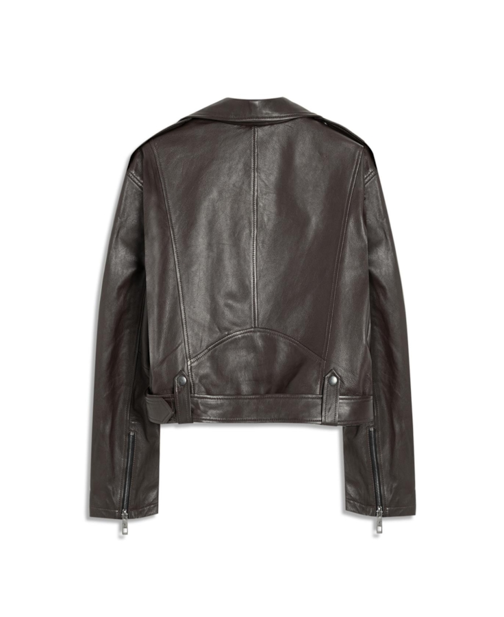 Natural Leather Perfecto Dark Brown
