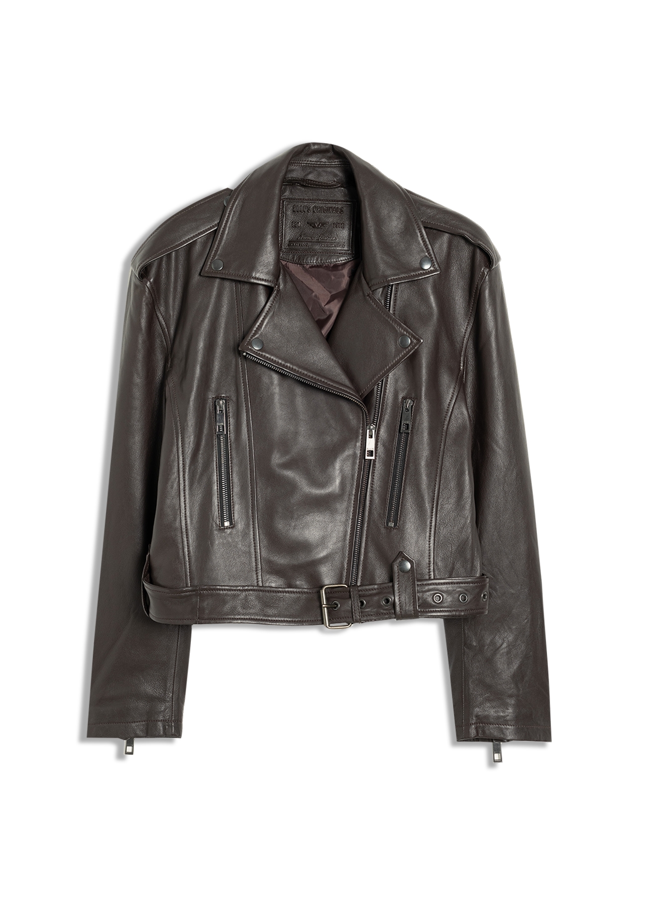 Natural Leather Perfecto Dark Brown