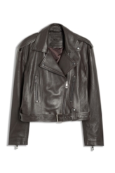 Natural Leather Perfecto Dark Brown