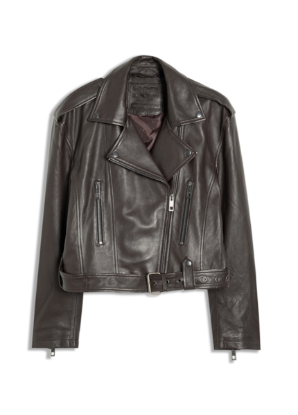 Natural Leather Perfecto Dark Brown