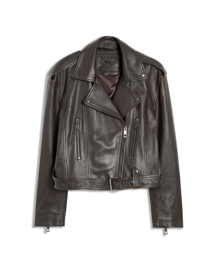 Natural Leather Perfecto Dark Brown