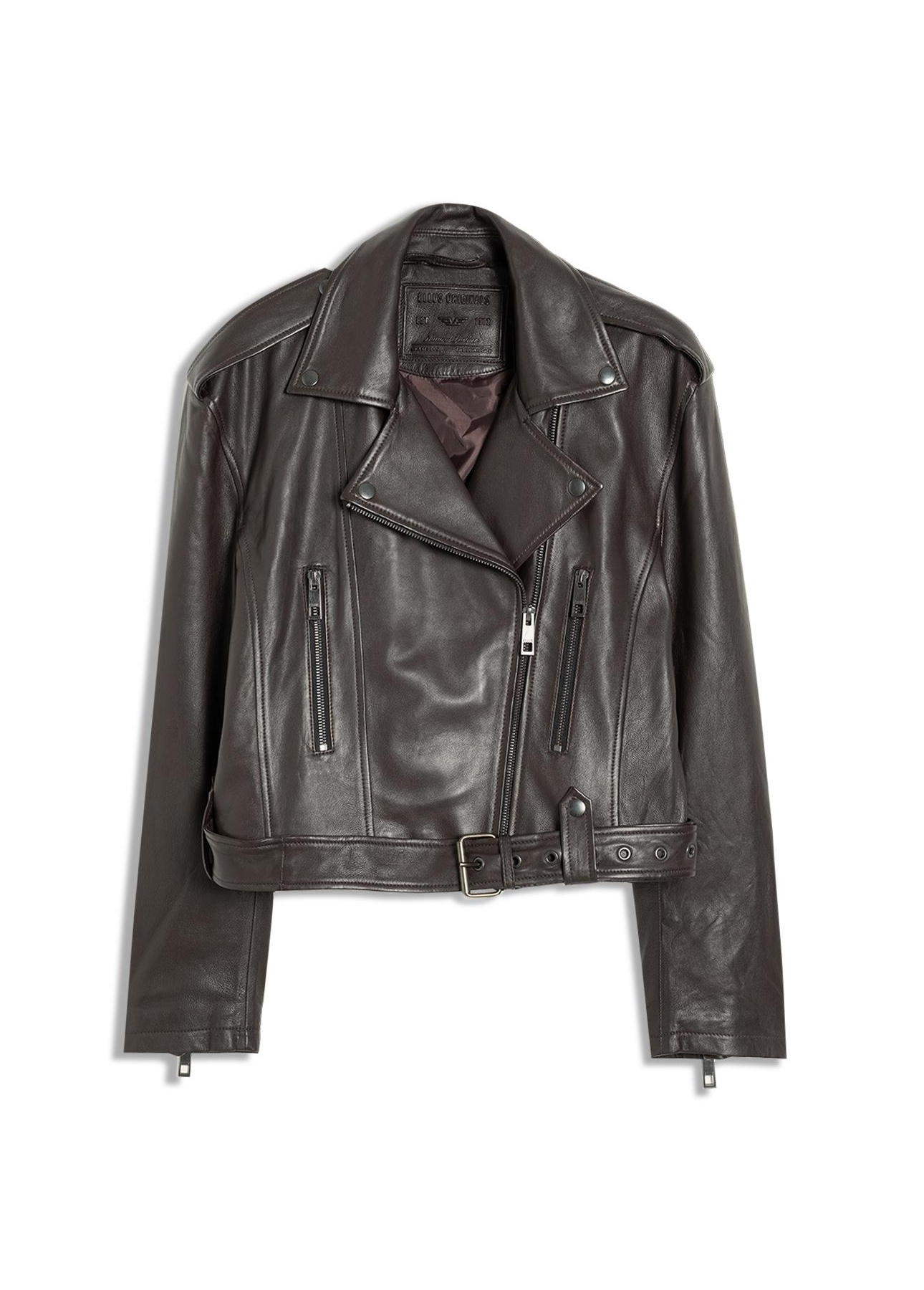 Natural Leather Perfecto Dark Brown