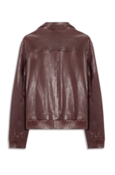 Natural Leather Turtle Bomber Bordeaux
