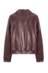 Natural Leather Turtle Bomber Bordeaux