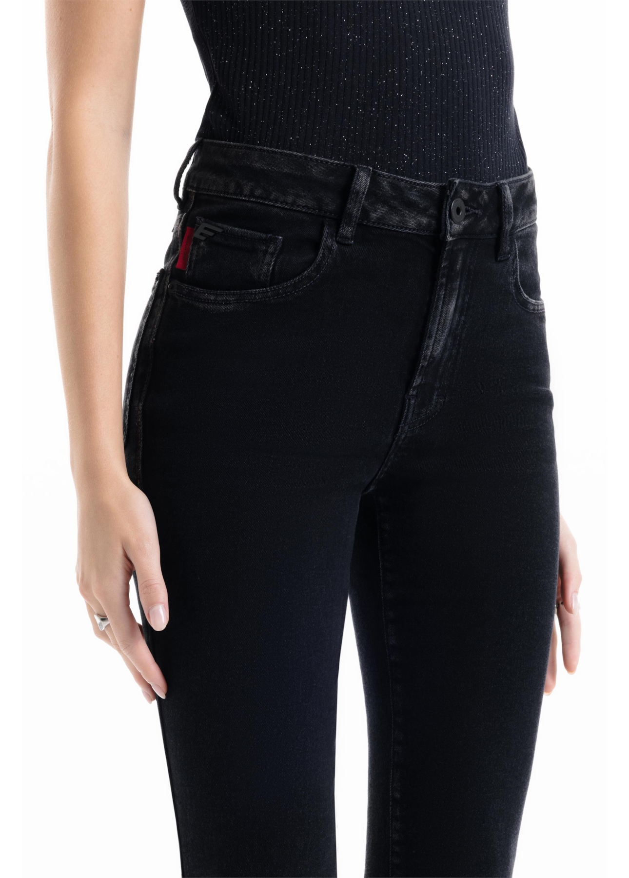 New Black Elastic Slim Pesp Triplo Lav.Black C/Luva