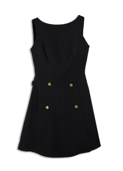 Ny Twill Sleeveless Slit Marinho