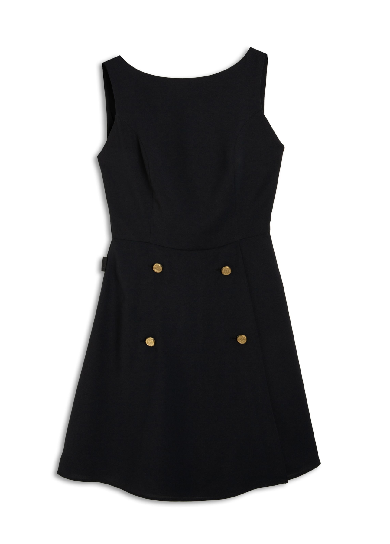 Ny Twill Sleeveless Slit Marinho