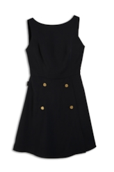 Ny Twill Sleeveless Slit Marinho
