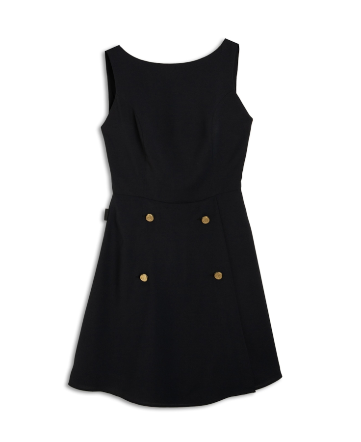 Ny Twill Sleeveless Slit Marinho