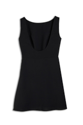 Ny Twill Sleeveless Slit Marinho