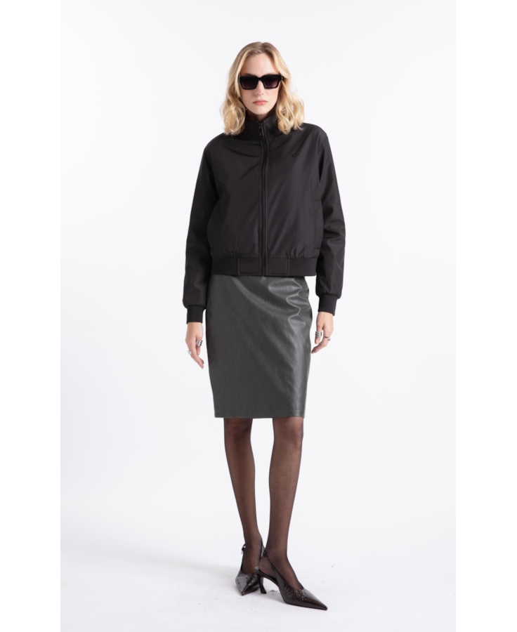 Nylon Padding Bomber Preto