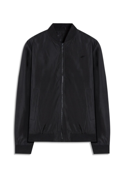 Nylon Padding College Bomber Preto