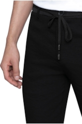 Nylon Rayon Half Jogger Slim Preto