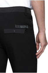 Nylon Rayon Half Jogger Slim Preto