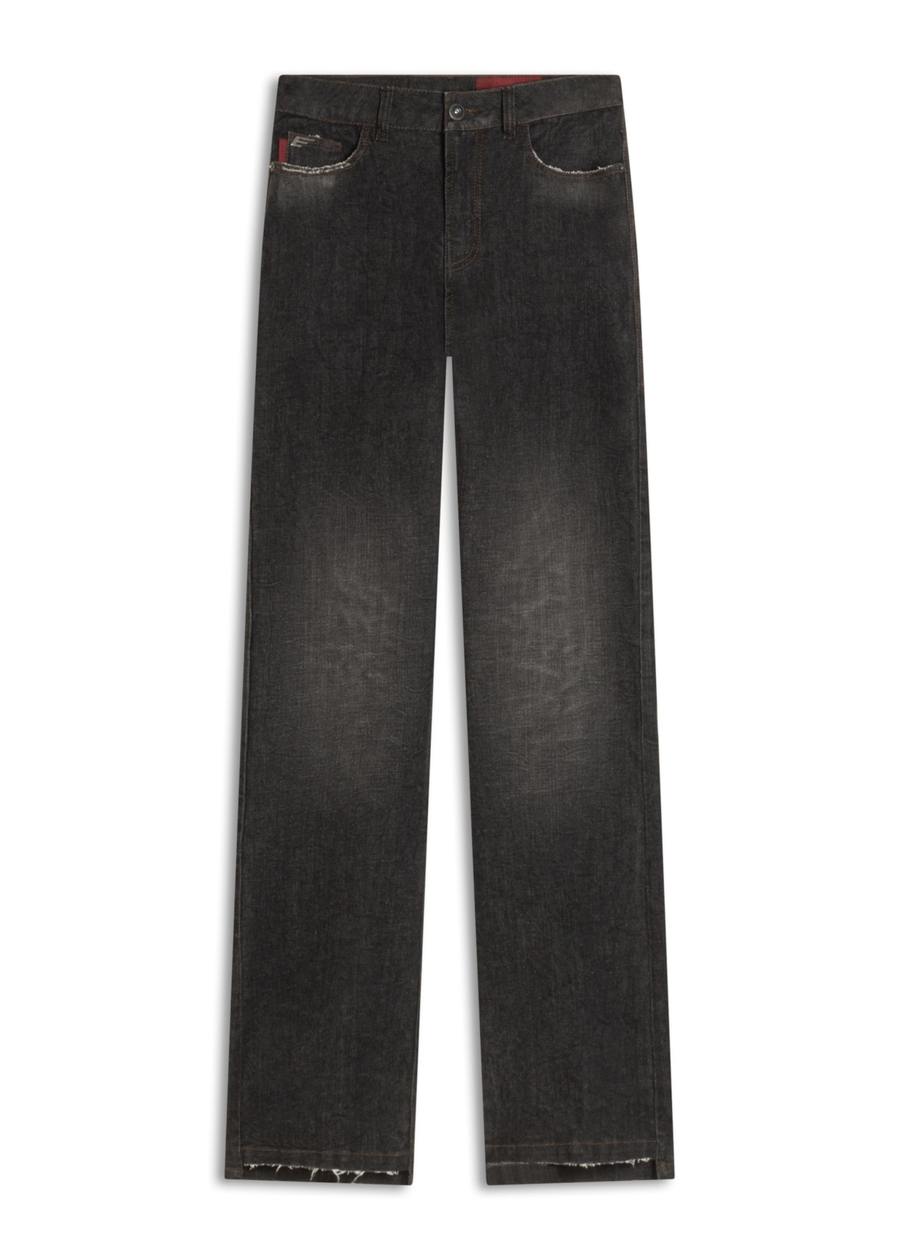 Ocean Elastic (Bootcut) 5 Pockets Lav.Black Com Resina