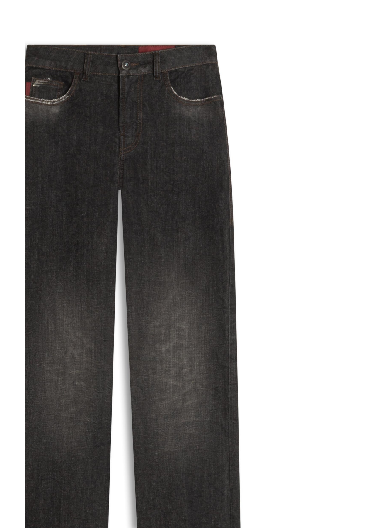 Ocean Elastic (Bootcut) 5 Pockets Lav.Black Com Resina