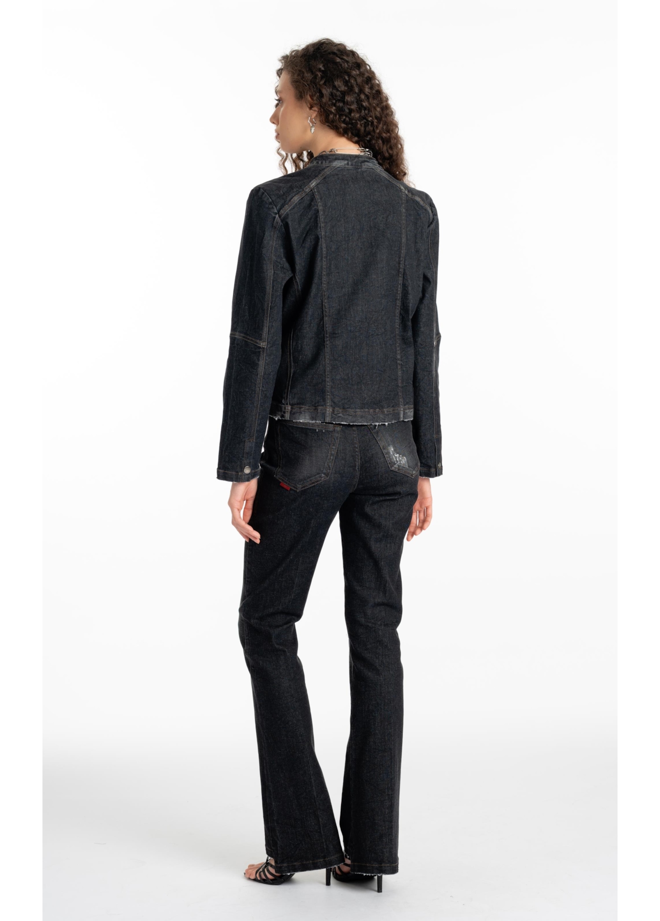 Ocean Elastic (Bootcut) 5 Pockets Lav.Black Com Resina