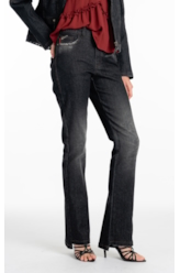 Ocean Elastic (Bootcut) 5 Pockets Lav.Black Com Resina