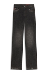 Ocean Elastic (Bootcut) 5 Pockets Lav.Black Com Resina