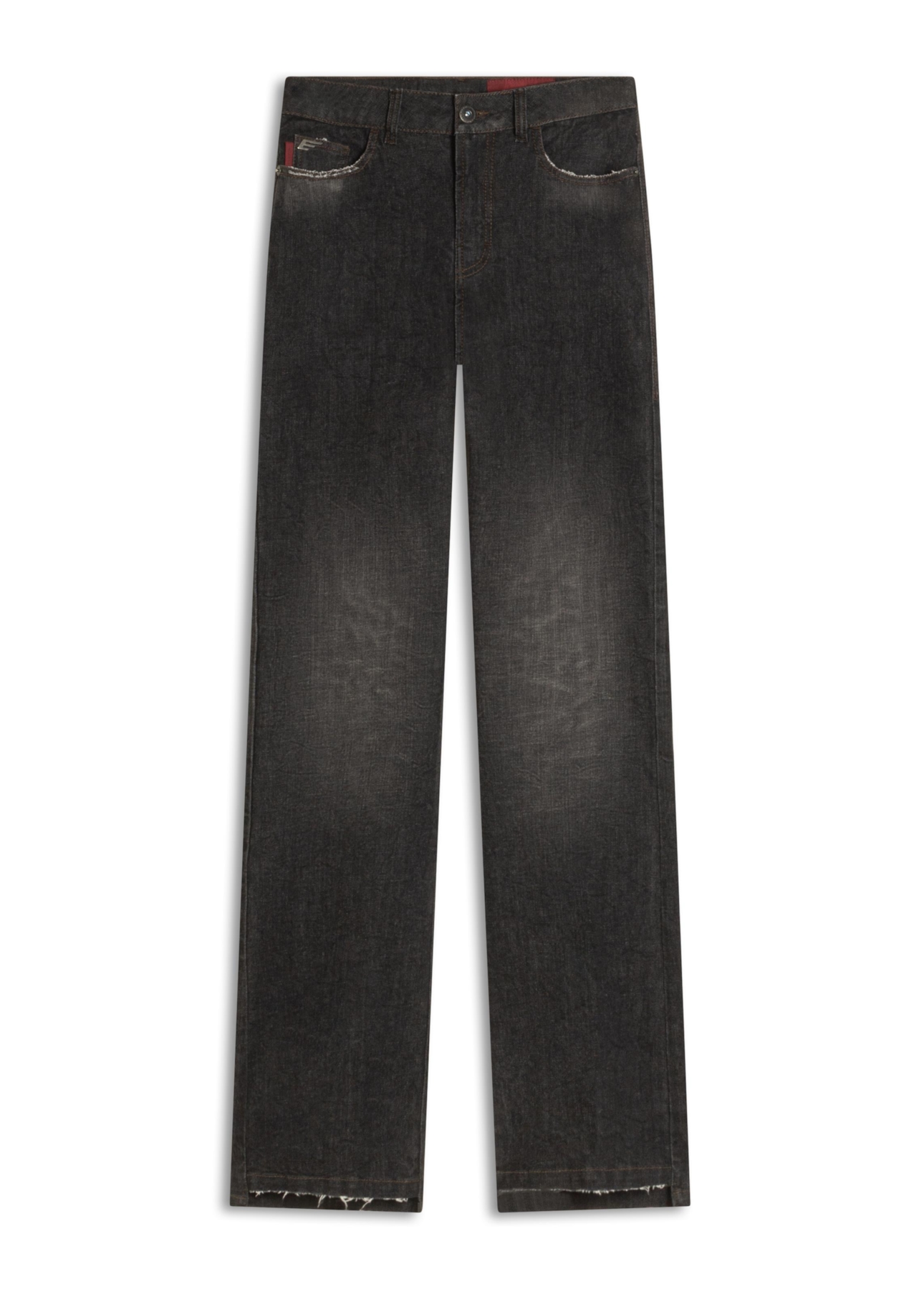 Ocean Elastic (Bootcut) 5 Pockets Lav.Black Com Resina