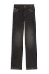 Ocean Elastic (Bootcut) 5 Pockets Lav.Black Com Resina