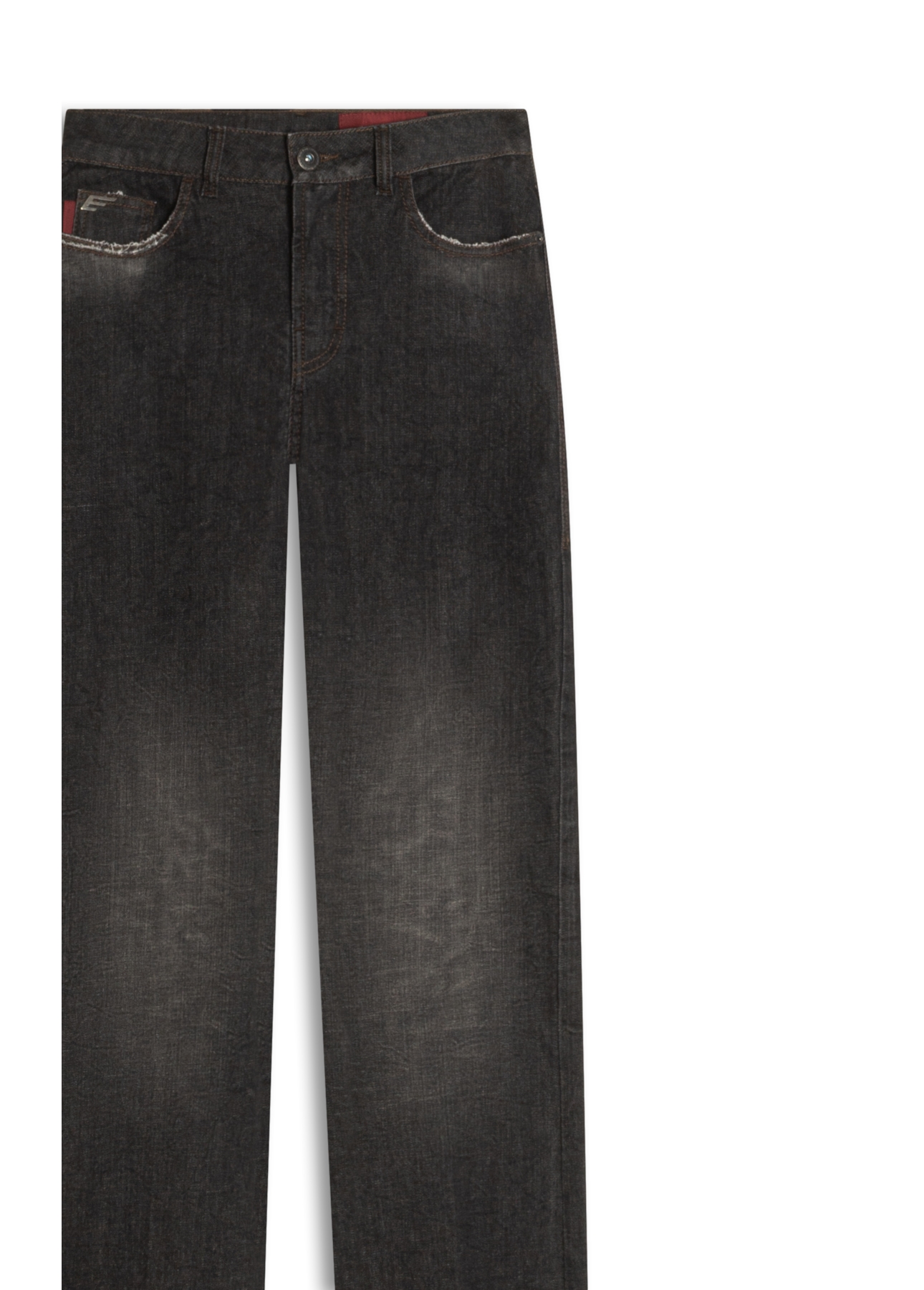 Ocean Elastic (Bootcut) 5 Pockets Lav.Black Com Resina