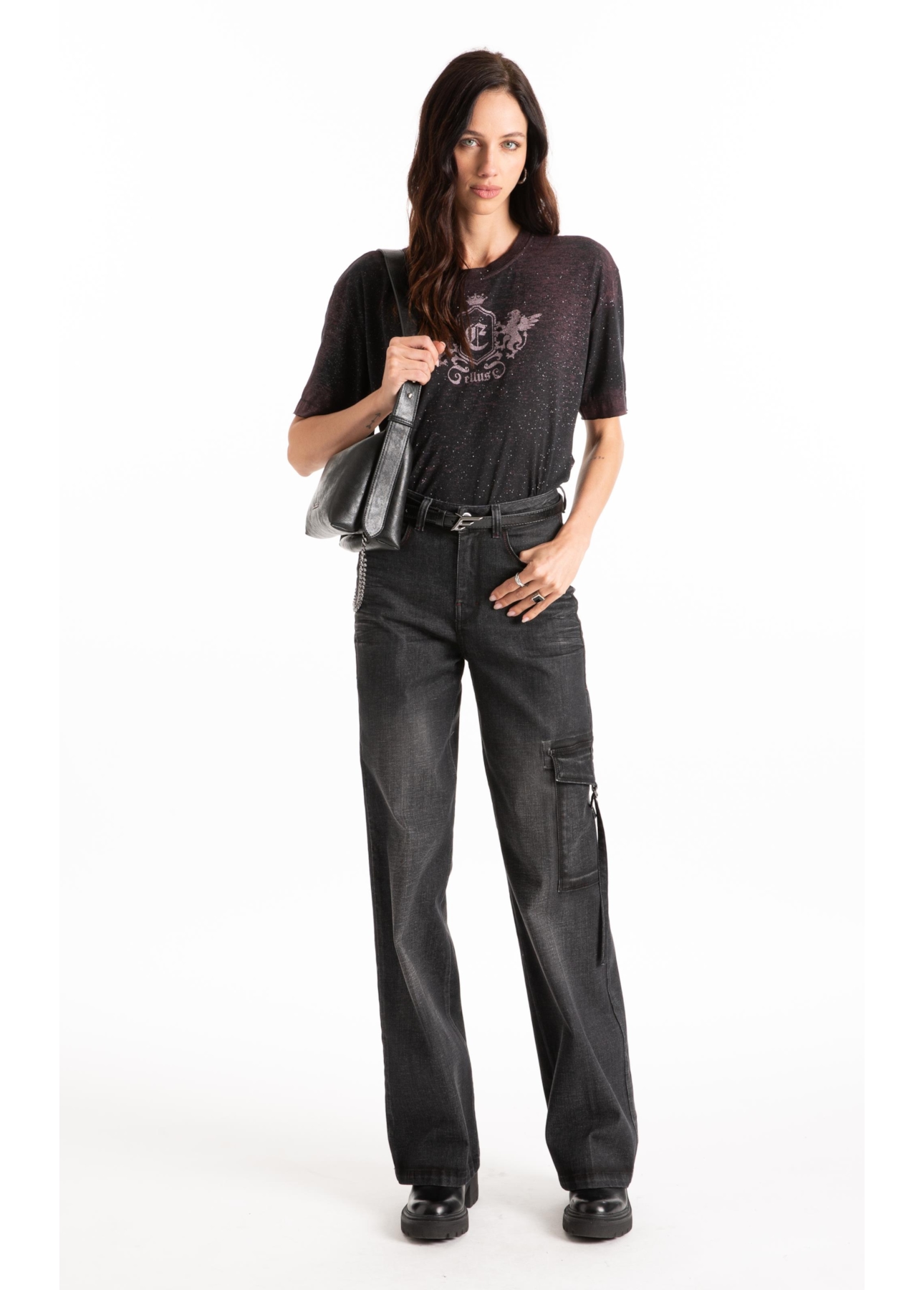 Ocean Elastic (Gisele Patte d Eph) Cargo Lav. Black C/3d e Jato